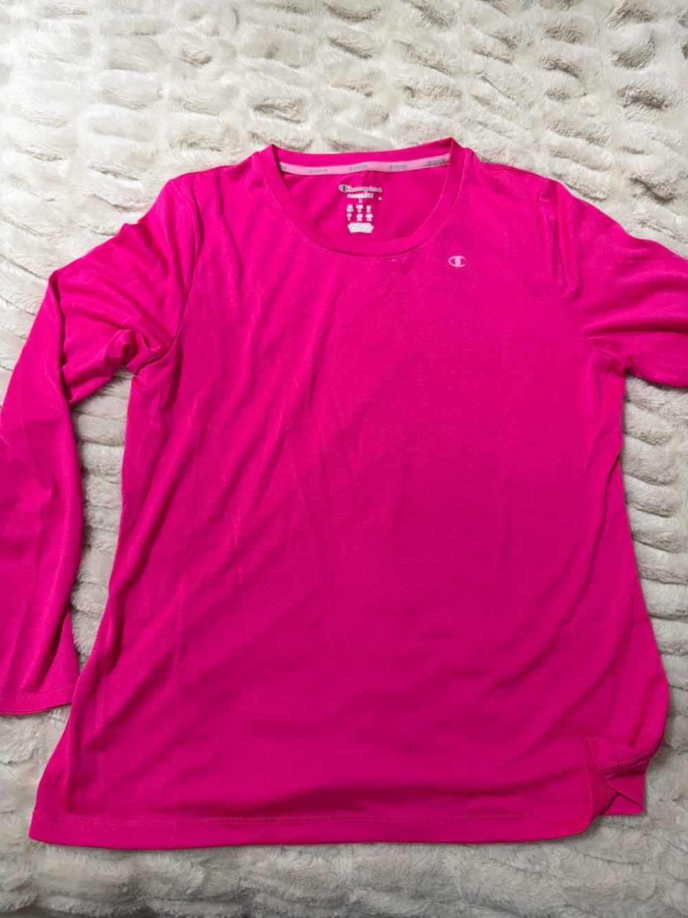 Champion Women’s Bright Pink Long Sleeve Athletic Tee